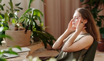 Athlete practicing recovery breathing blueprint